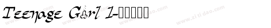 Teenage Girl 1字体转换